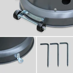 Chauffage D'extérieur Gaz 12.5kw - Finland - Parasol Chauffant Gris. Réglable. Porte En Façade Et Roulettes -vidaXL Magasin 645b907eb42bf1.98988397