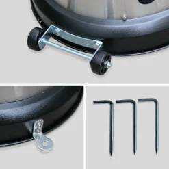 Chauffage D'extérieur Gaz 12.5kw - Finland - Parasol Chauffant En Acier Inoxydable. Réglable. Porte En Façade Et Roulettes -vidaXL Magasin 645b9090f23246.85981613