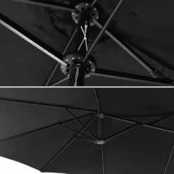 Parasol Double 2,7x4,6m Linai Noir -vidaXL Magasin 645b9446789aa8.80826408