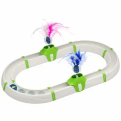 FERPLAST Jouet Pour Chat Amusement En Circuit Turbine Blanc