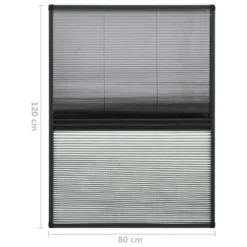 VIDAXL Moustiquaire Plissée Pour Fenêtre Aluminium 80x120 Cm -vidaXL Magasin 645d5a561f80d3.86893629