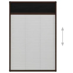 VIDAXL Moustiquaire Plissée Pour Fenêtre Aluminium Marron 60x160 Cm -vidaXL Magasin 645d5aa0a063a6.58066135