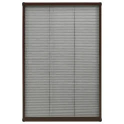 VIDAXL Moustiquaire Plissée Pour Fenêtre Aluminium Marron 60x160 Cm