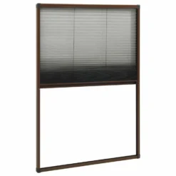 VIDAXL Moustiquaire Plissée Pour Fenêtre Aluminium Marron 60x160 Cm -vidaXL Magasin 645d5aa0ad66c1.70714837