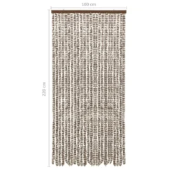 VIDAXL Moustiquaire Taupe Et Blanc 100x220 Cm Chenille -vidaXL Magasin 645d5aaac8d795.22548531