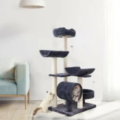 Arbre A Chat Garfield - 55x40x116 Cm Gris 7 Arbre A Chat Garfield - 55x40x116 Cm Gris -vidaXL Magasin 645d643fe9cb94.31245308