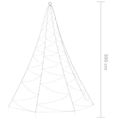 VIDAXL Arbre Mural Avec Crochet Métallique 260 Led Bleu 3 M Int/ext -vidaXL Magasin 645e86cc5a8fb3.51183460