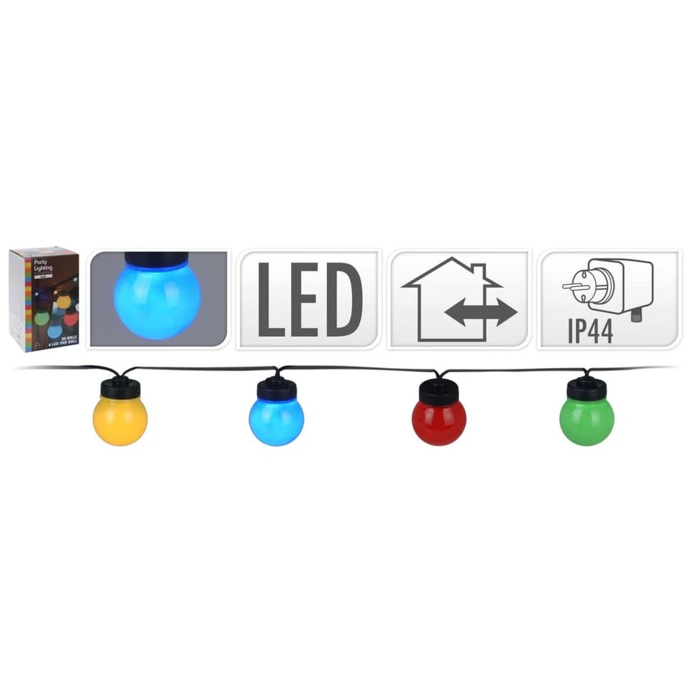 Progarden Ensemble D'éclairage à Led De Fête 20 Ampoules Multicolores 2 Progarden Ensemble D'éclairage à Led De Fête 20 Ampoules Multicolores – Image 2