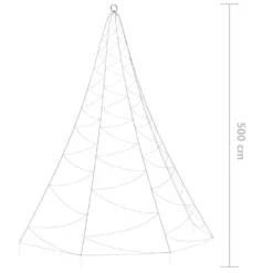 VIDAXL Arbre Mural Avec Crochet Métallique 720 Led Blanc Froid 5 M -vidaXL Magasin 645e87217bc4f8.39489217