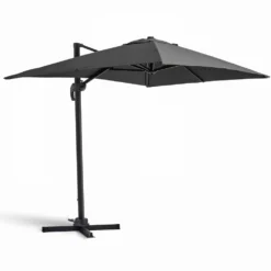 Parasol Déporté 2x3m En Aluminium Gris Anthracite