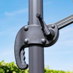 Parasol Déporté 3x4m Et 4 Dalles Lestées Aluminium Gris Anthracite -vidaXL Magasin 646e591e432f12.32184700