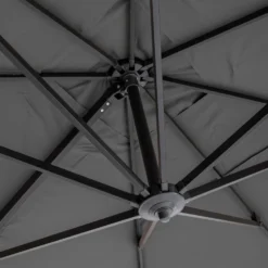 Parasol Déporté 3x4m Et 4 Dalles Lestées Aluminium Gris Anthracite -vidaXL Magasin 646e591e571fa2.32370107