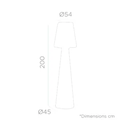 Lampadaire Lola 200 Lumière Blanche Froide Par Câble Hauteur 200cm -vidaXL Magasin 646f524f5df3f3.61412054