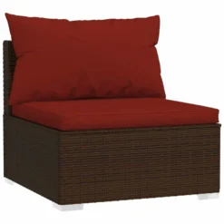 VIDAXL Salon De Jardin 3 Pcs Avec Coussins Résine Tressée Marron -vidaXL Magasin 646f533335a410.11001297
