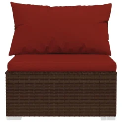 VIDAXL Salon De Jardin 3 Pcs Avec Coussins Résine Tressée Marron -vidaXL Magasin 646f5333396b59.60468072