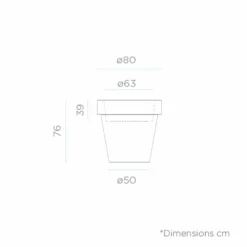 Pot De Fleurs Magnolia 80 ø80x76cm - Blanc -vidaXL Magasin 6470a360106646.49336242