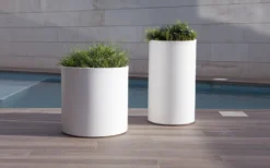 Pot De Fleurs Hortensia 40 High ø40x80cm - Blanc -vidaXL Magasin 6470a36bba5129.23202162