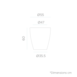 Pot De Fleurs Violeta 55 Blanc Opaque ø55x60cm -vidaXL Magasin 6470a3878967d2.52789214