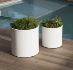 Pot De Fleurs Hortensia 50 ø50x50cm - Blanc -vidaXL Magasin 6470a38aa76e30.71473387