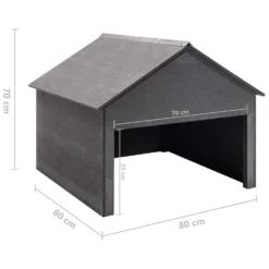 VIDAXL Garage Pour Tondeuse à Gazon Gris 80x80x70 Cm Wpc -vidaXL Magasin 6479899cd04990.83715617