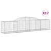 VIDAXL Paniers à Gabions Arqués 17 Pcs 300x50x60/80 Cm Fer Galvanisé