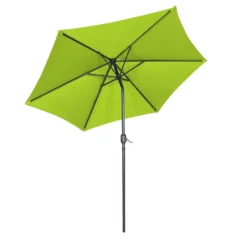 Parasol Droit Inclinable 3m Et 4 Dalles Lestées Aluminium Vert -vidaXL Magasin 64802240599282.49363279