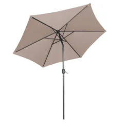 Parasol Droit Inclinable 3m Et 4 Dalles Lestées Aluminium Taupe -vidaXL Magasin 6480224d44bf71.58976185