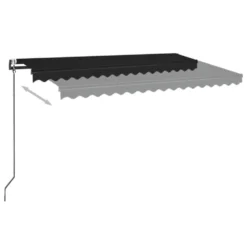 VIDAXL Auvent Automatique Capteur De Vent Et Led 400x350 Cm Anthracite -vidaXL Magasin 6480d1c90fa9b6.85633049