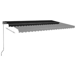 VIDAXL Auvent Automatique Capteur De Vent Et Led 500x350 Cm Anthracite -vidaXL Magasin 6480d1cde47b91.83210252