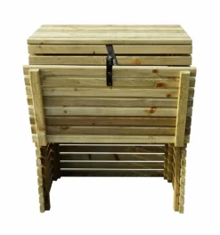 Composteur En Bois Avec Trappes - 320 L - Küb -vidaXL Magasin 64827643a75f45.17518753