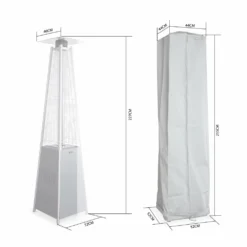 Chauffage D'extérieur Avec Sa Housse Intégrale - Arctic 13kw Gris Clair - Parasol Chauffant Gaz Pyramide. Chauffage De Terrasse -vidaXL Magasin 6482c400d88cb3.40243665