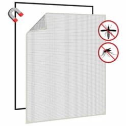 VIDAXL Moustiquaire Magnétique Pour Fenêtres Blanc 100x120 Cm -vidaXL Magasin 648b4743a9e695.13625477
