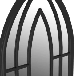 VIDAXL Miroir De Jardin Noir 70x30 Cm Fer Pour Utilisation Extérieure -vidaXL Magasin 6494a1509c7218.68937502