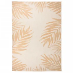 VIDAXL Tapis à Tissage Plat D'extérieur 140x200 Cm Motif De Feuille