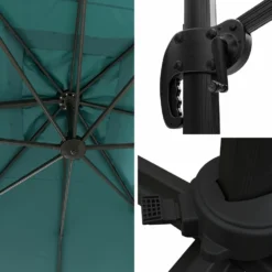 Parasol Déporté Molokai Rectangulaire 3x4m Bleu + Housse -vidaXL Magasin 6494abd47a8b66.29170036