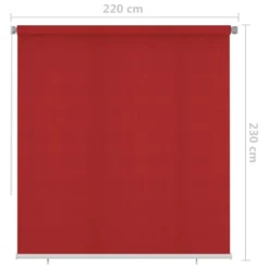 VIDAXL Store Roulant D'extérieur 220x230 Cm Rouge -vidaXL Magasin 6494b667398f82.51773735