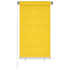 VIDAXL Store Roulant D'extérieur 80x140 Cm Jaune Pehd