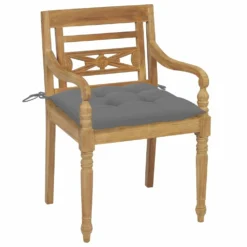 VIDAXL Chaises Batavia Avec Coussins 6 Pcs Bois De Teck Solide -vidaXL Magasin 6498f839e86418.58694072