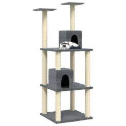 VIDAXL Arbre à Chat Avec Griffoirs En Sisal Gris Foncé 141 Cm -vidaXL Magasin 6499737a3e0271.04055831