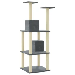 VIDAXL Arbre à Chat Avec Griffoirs En Sisal Gris Foncé 141 Cm -vidaXL Magasin 6499737a4209f0.35528342