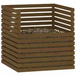 VIDAXL Composteur Marron Miel 100x100x102 Cm Bois Massif De Pin -vidaXL Magasin 6499e3c7b621d1.06963154