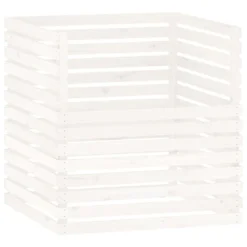 VIDAXL Composteur Blanc 100x100x102 Cm Bois Massif De Pin