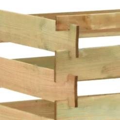 VIDAXL Composteur De Jardin à Lattes 100x100x80cm Bois De Pin Imprégné -vidaXL Magasin 6499e3ca516875.80483941