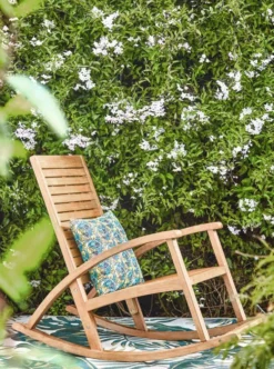 Fauteuil D'extérieur à Bascule MAYA En Bois D'acacia - 115x66x97 Cm -vidaXL Magasin 786948 007