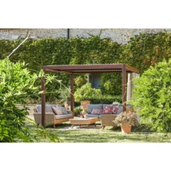 Canapé 3 Places RIVIERA En Polyrotin Miel/gris - 88,5x224x75 Cm -vidaXL Magasin 954114 005