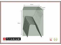 Housse De Protection Pour Pile De Chaises 94 X 94 X 69 Cm - Noir