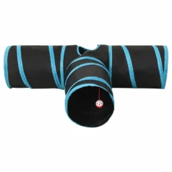 VIDAXL Tunnel Pour Chats à 3 Voies Noir Et Bleu 90 Cm Polyester -vidaXL Magasin 9cf3187ddf1c5120