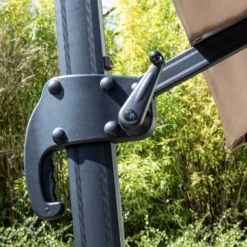 Parasol Déporté Carré 3 X 3m En Aluminium Taupe -vidaXL Magasin b4fa0d2460a79929